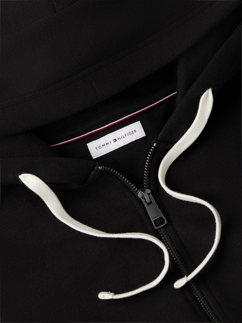 Zip Thru Solid Fleece Hoodie