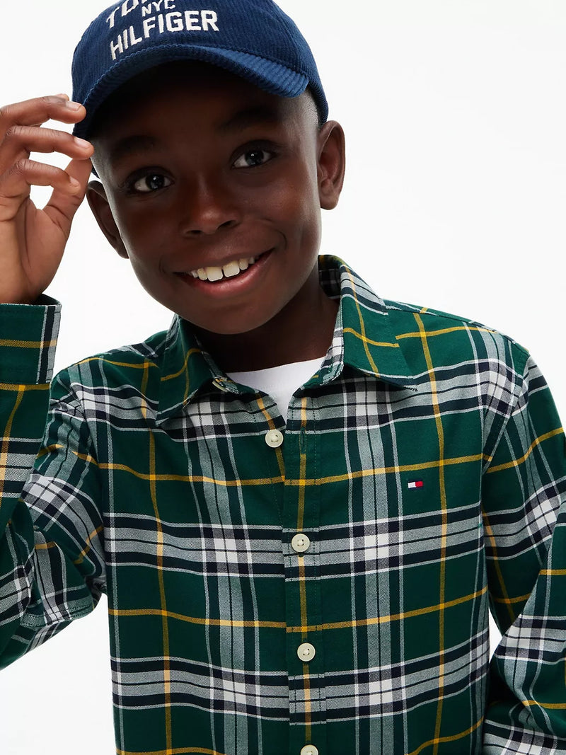 Kids Stretch Check Shirt