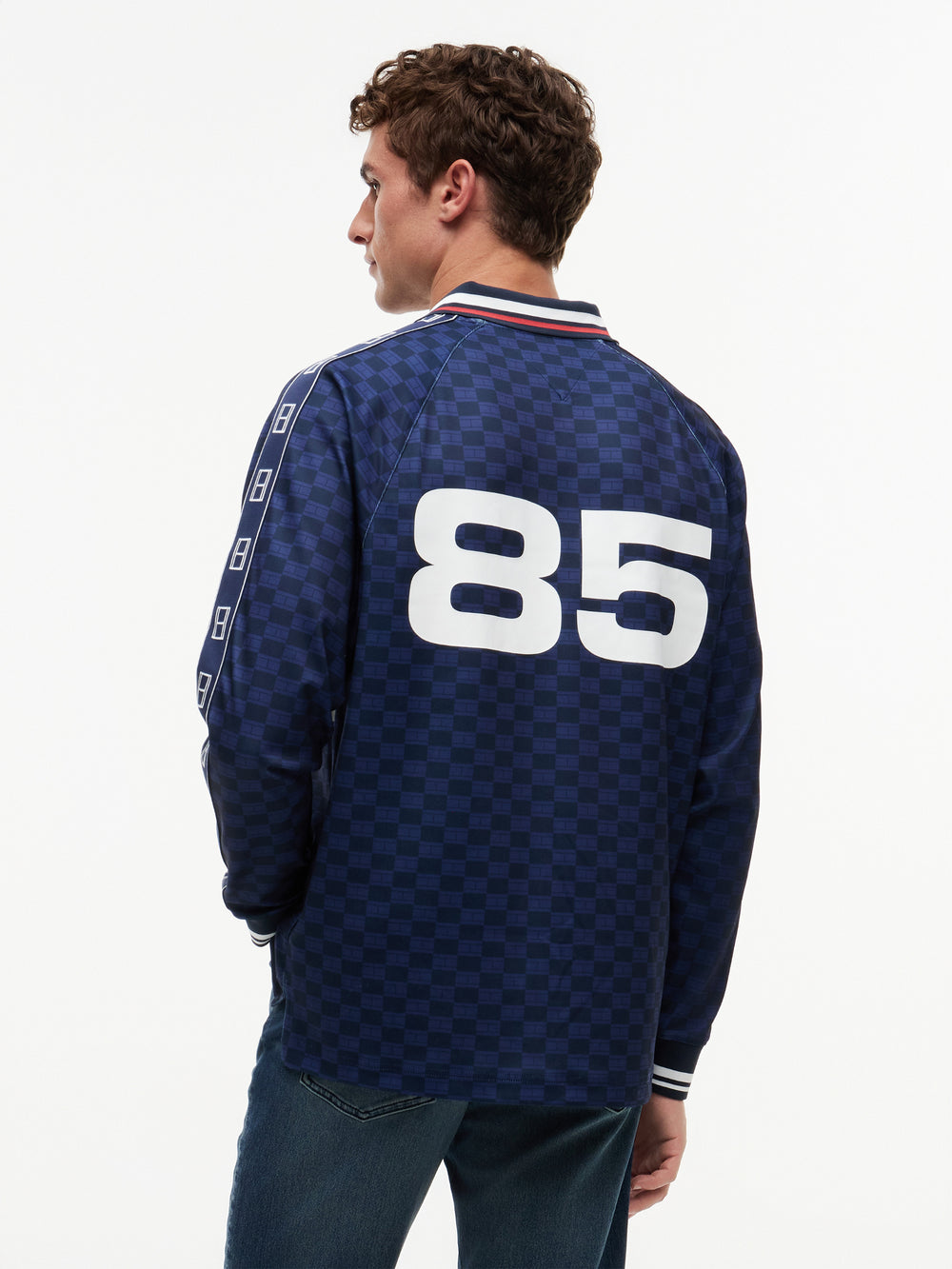 Relaxed Fit Printed Rugby Polo