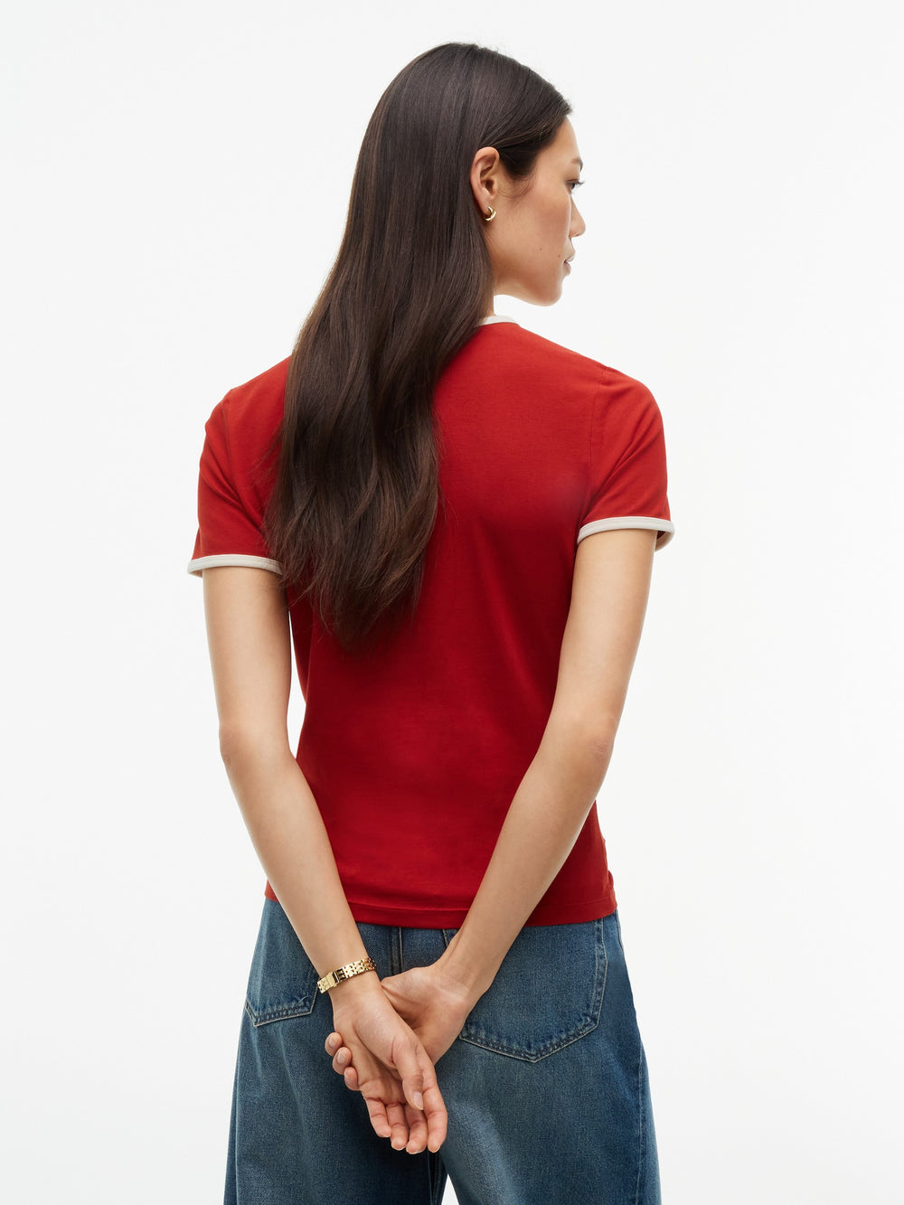 Solid Slim Fit Half Sleeve Cotton Jersey T-Shirt