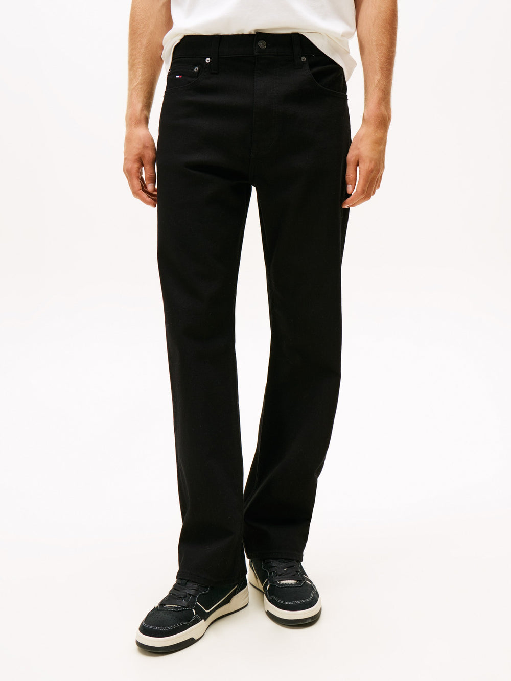 Men Otis Regular Straight Clean Black Jeans