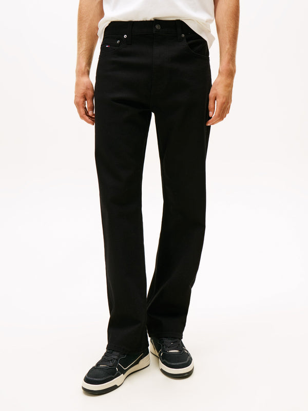 Men Otis Regular Straight Clean Black Jeans