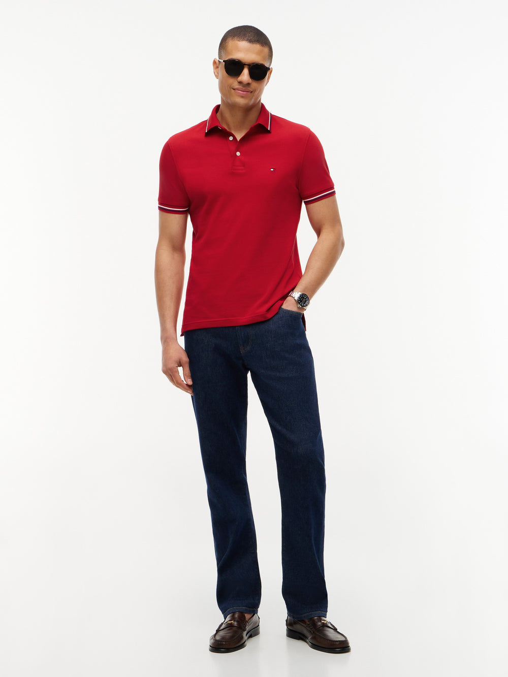 Slim Fit Collar Tipped Polo