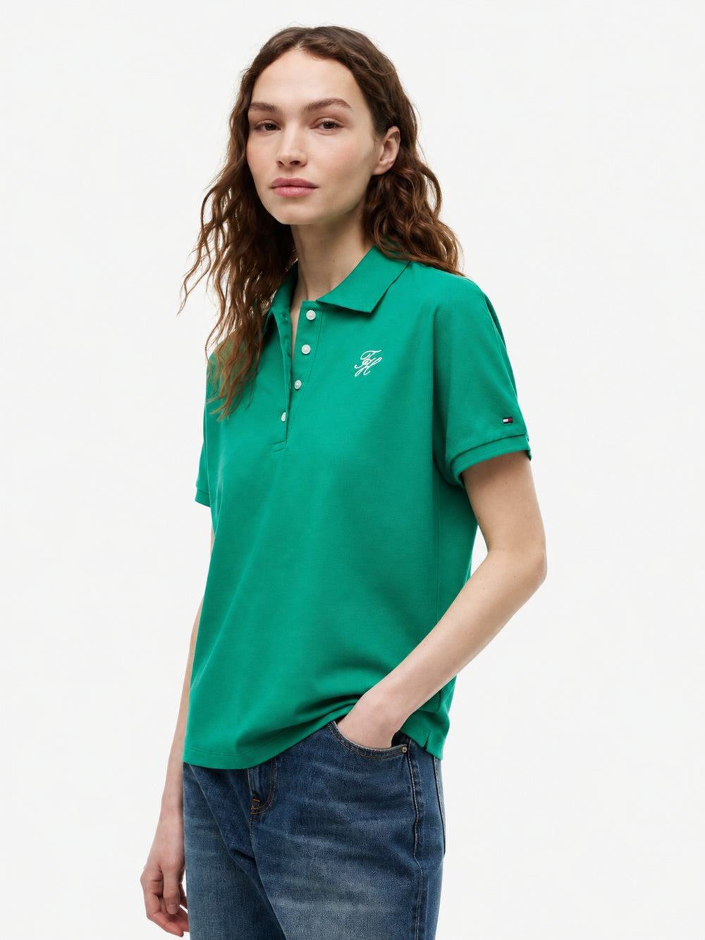 Solid Regular Fit Half Sleeve Pique Polo