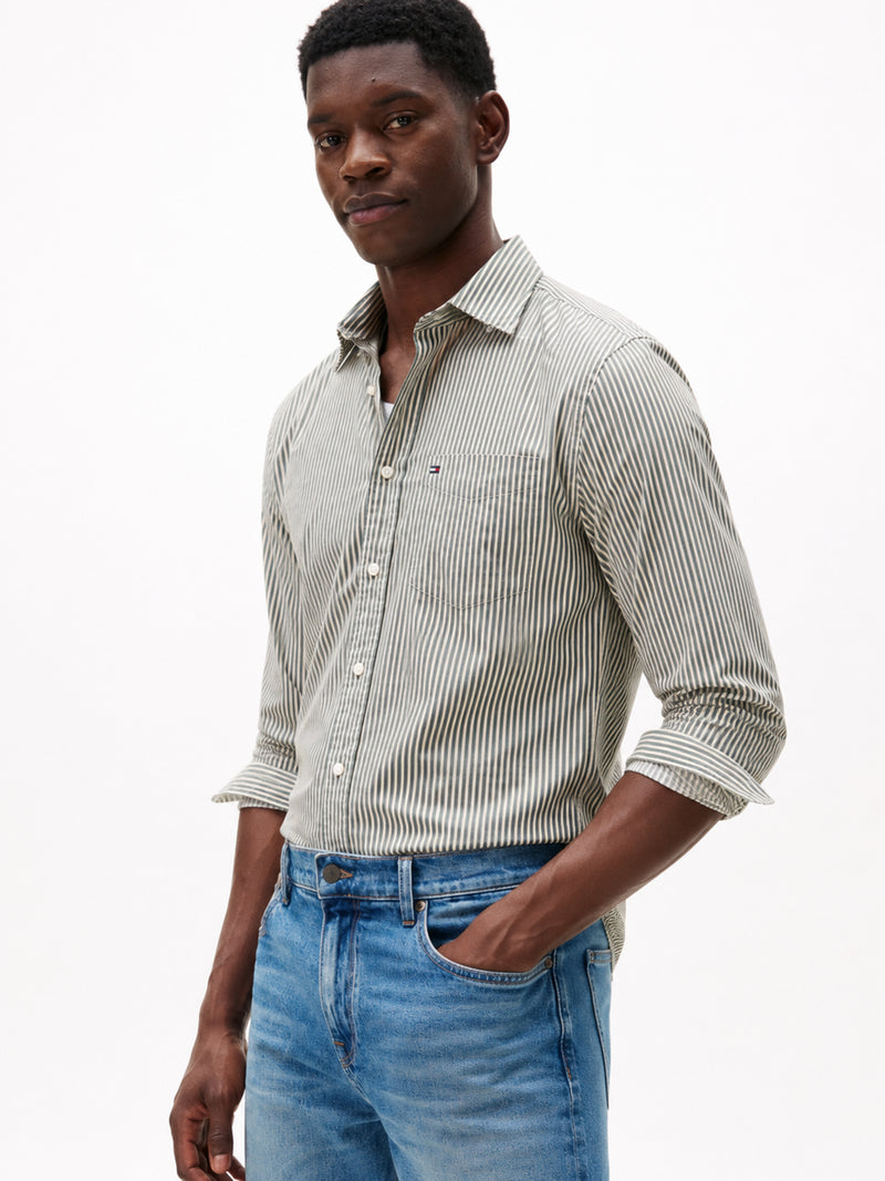 Regular Fit Twill Stripe Shirt