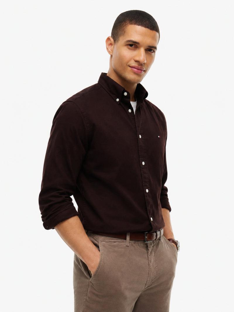 Regular Fit Solid Flannel Shirt