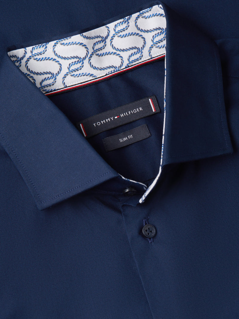 Slim Fit Solid Poplin Shirt
