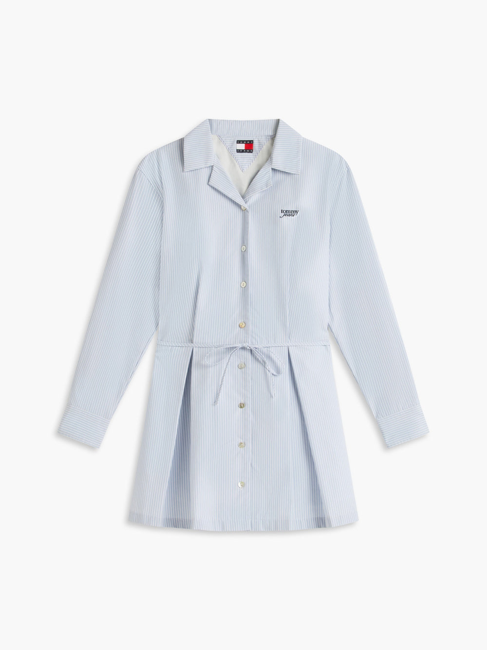 Half Sleeve Solid Cotton Blend Shirt Dress