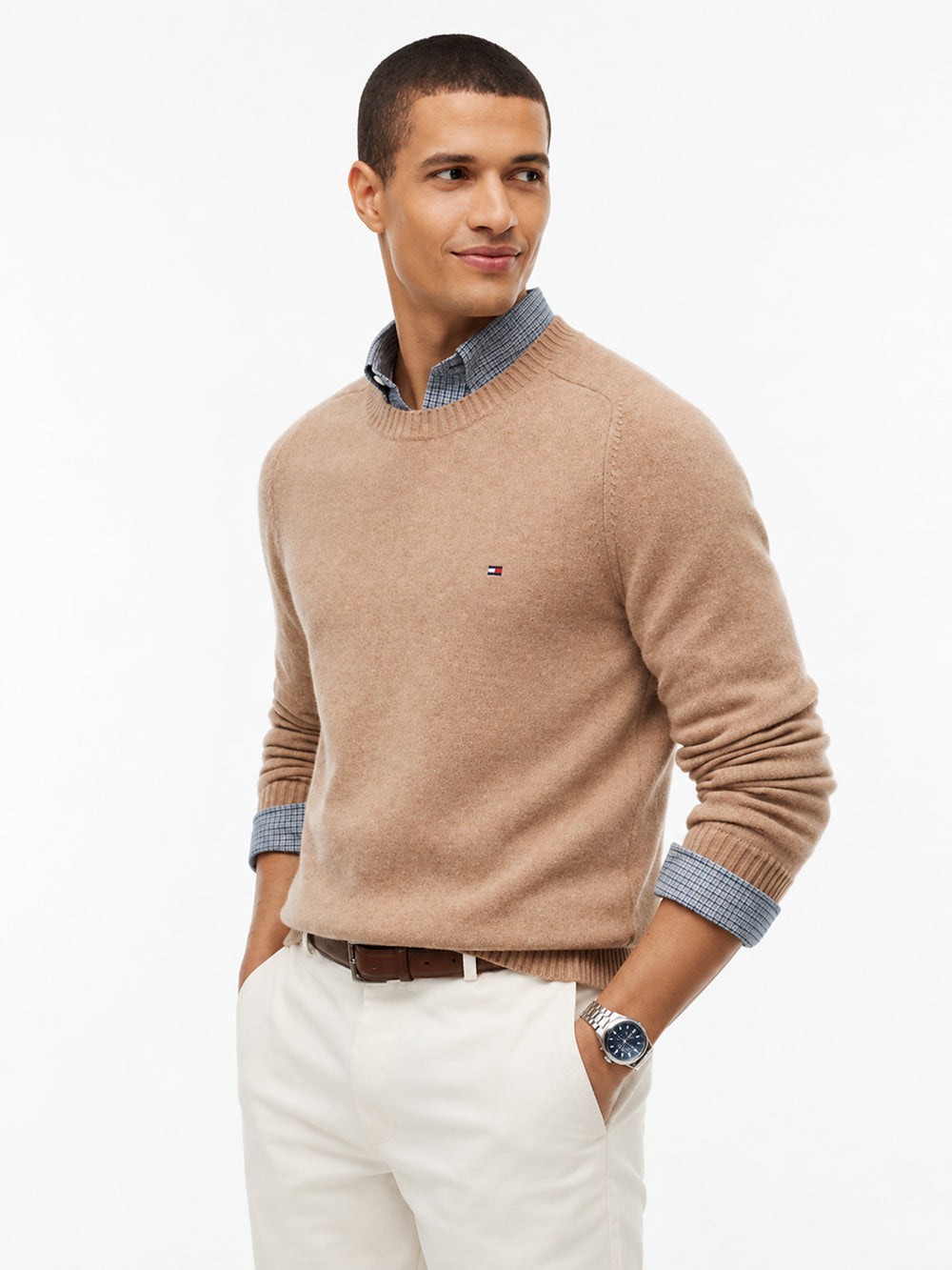 Crew Neck Lambswool Sweater