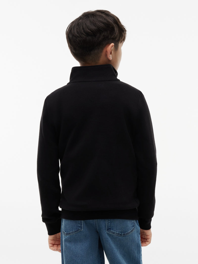 Kids Interlock Quarter Zip Sweatshirt