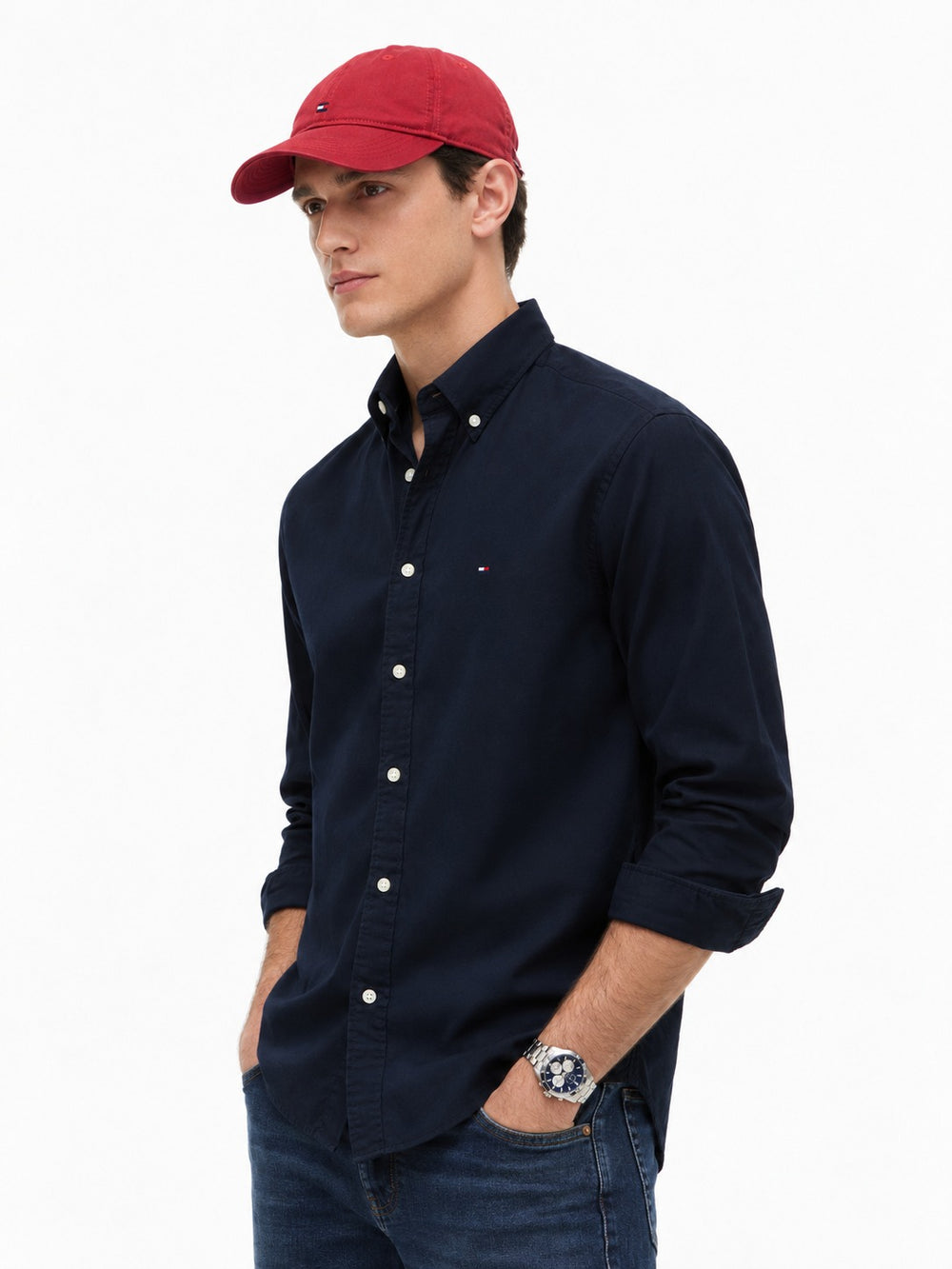Regular Fit Solid Poplin Shirt