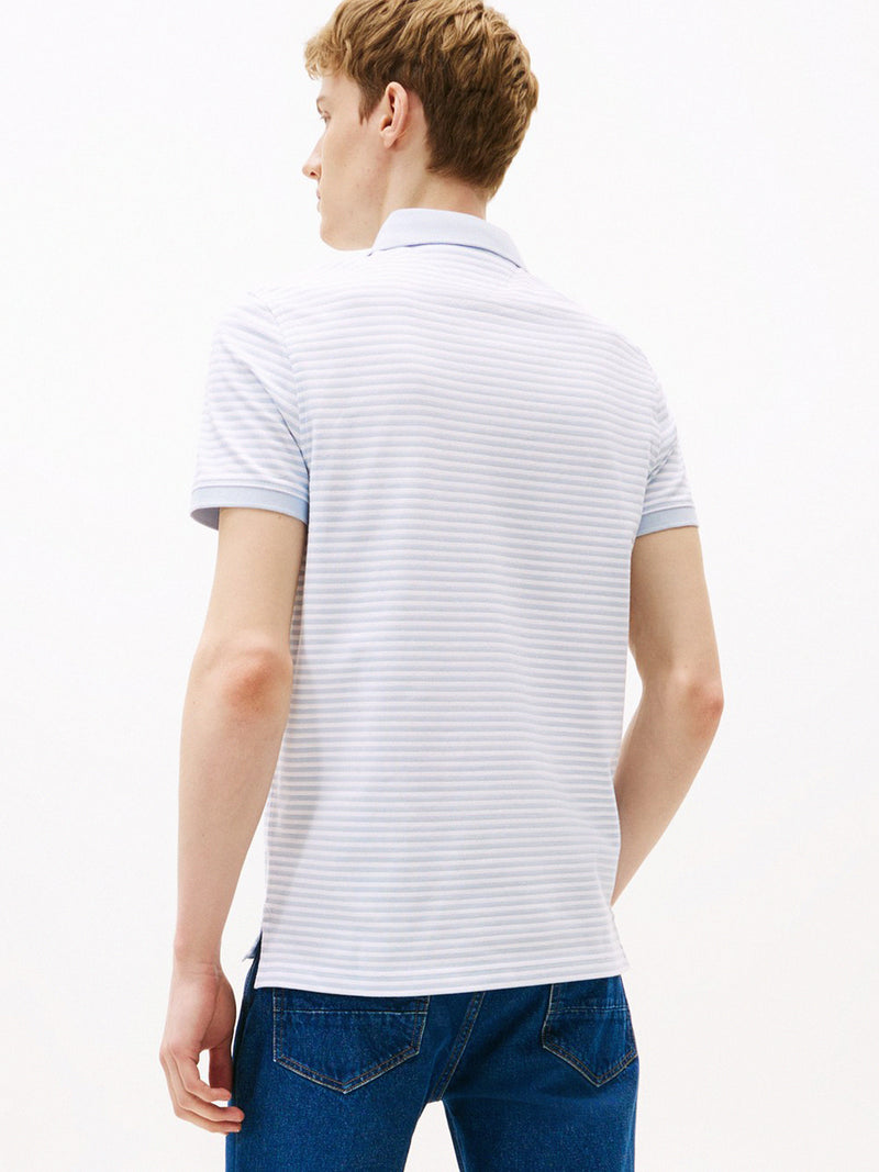 Regular Fit Striped Pique Polo