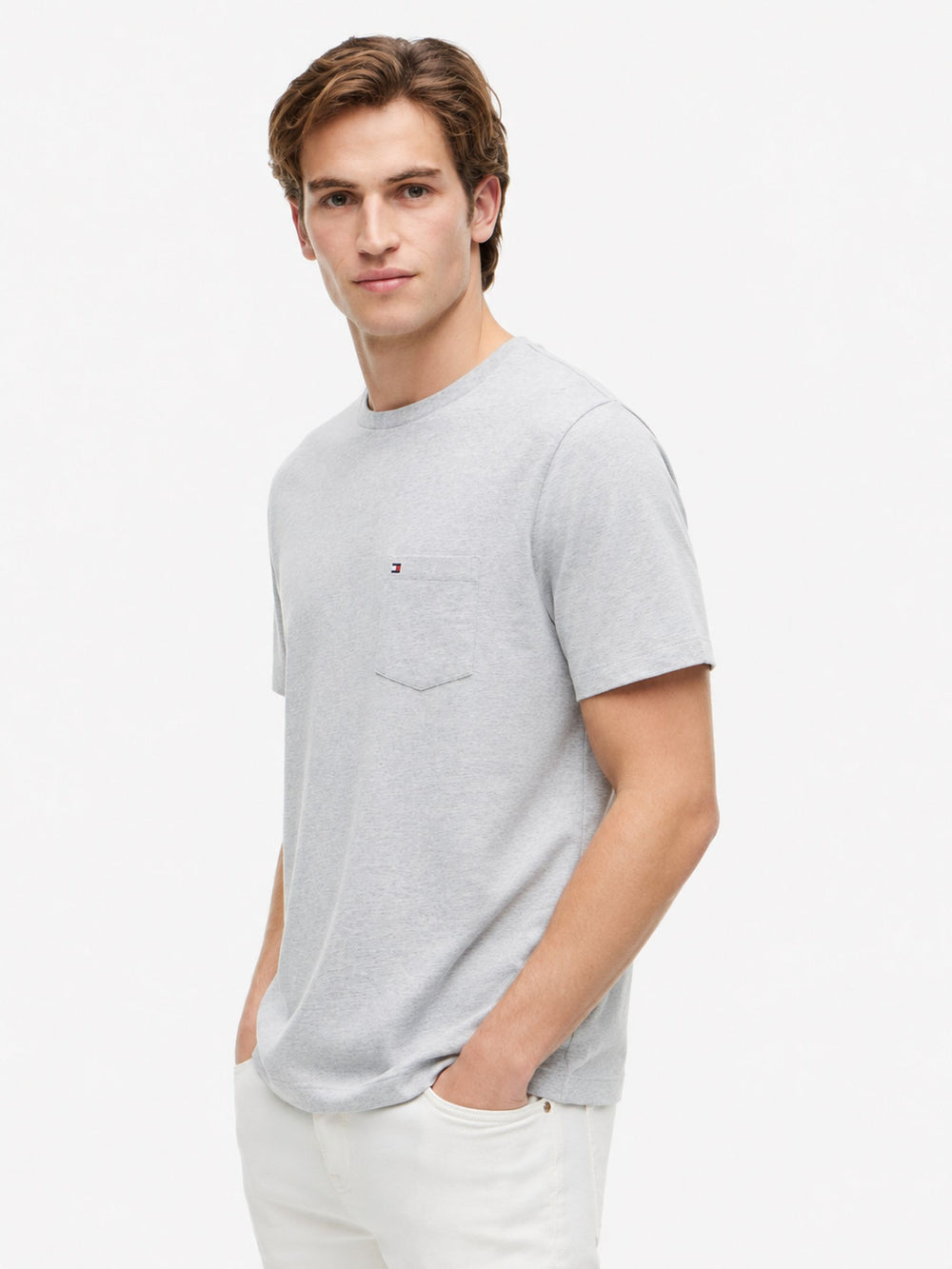 Regular Fit Solid Pocket Tshirt