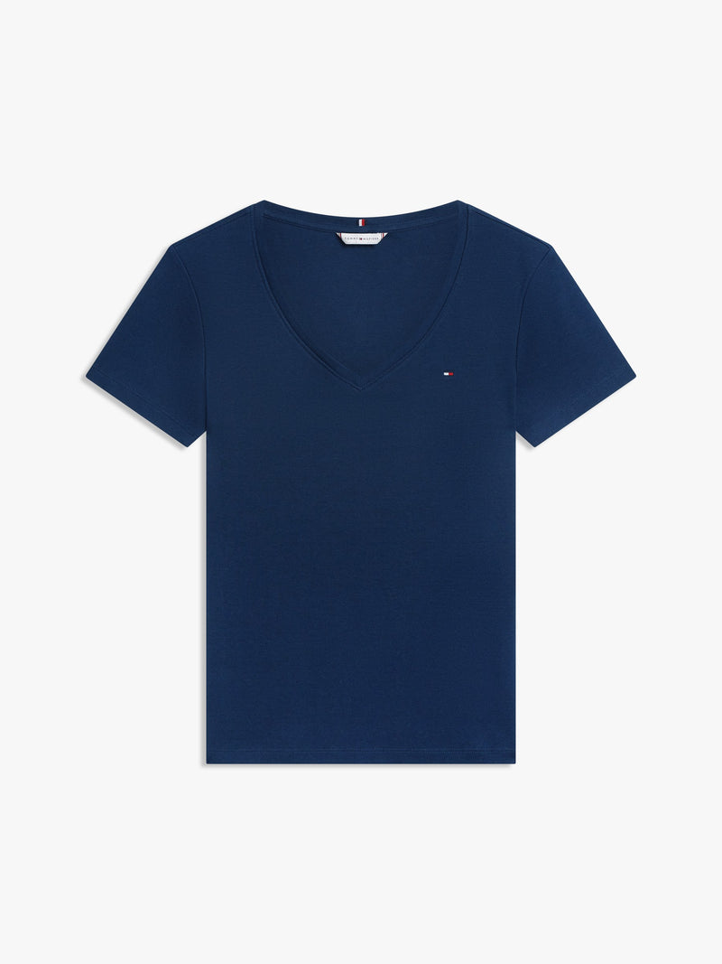 Solid Slim Fit Half Sleeve Ribbed T-Shirt
