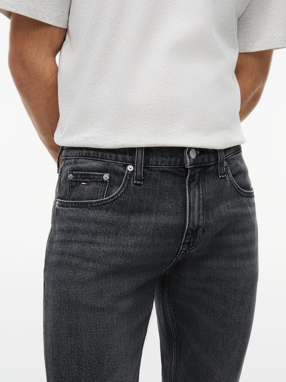 Men Scanton Slim Washed Black Jeans