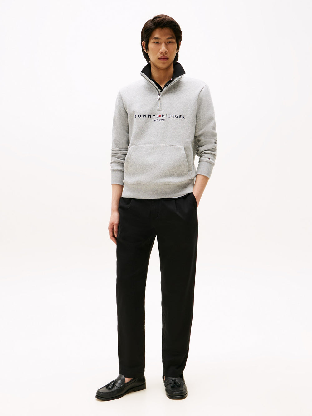 Men Harlem Regular Tapered Fit Pleated Satin Trouser
