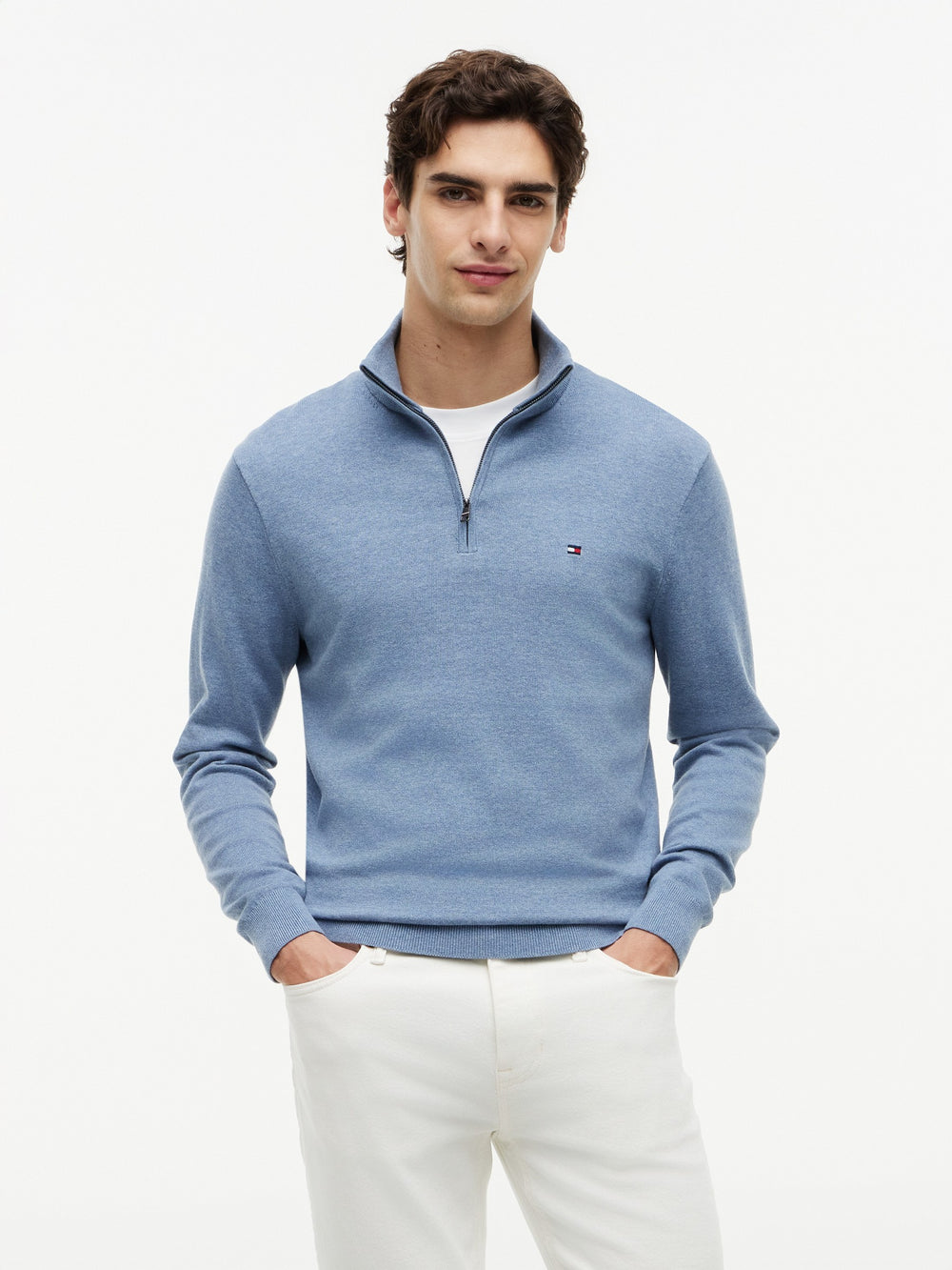 Quarter Zip Mock Neck Sweater