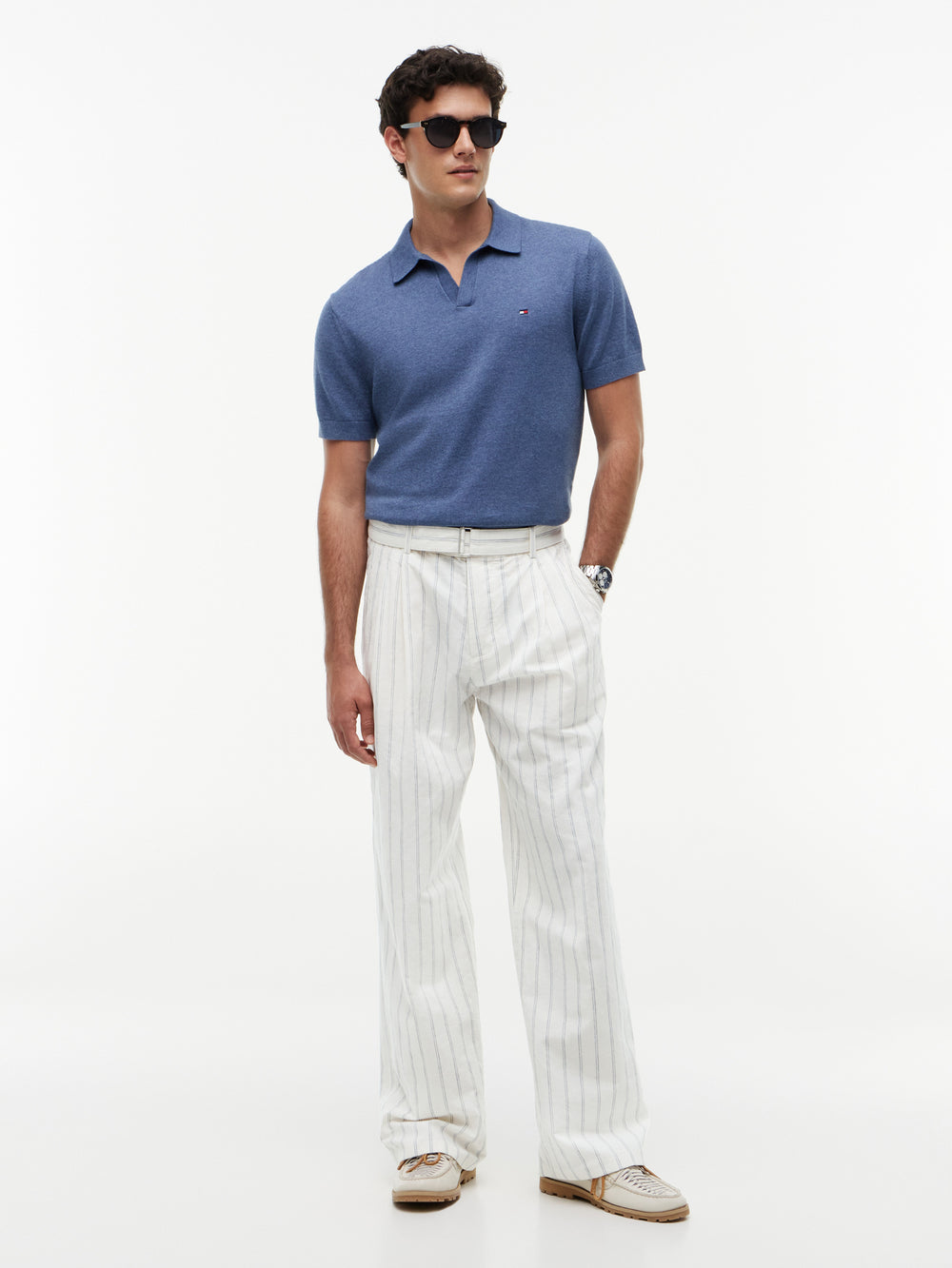 Grand Loose Pleated Linen Trouser