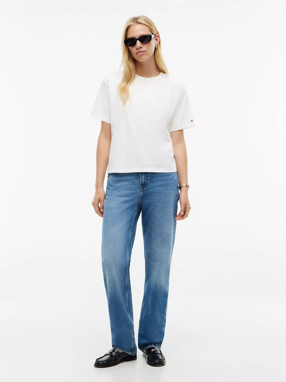 Solid Relaxed Fit Half Sleeve Cotton Jersey T-Shirt