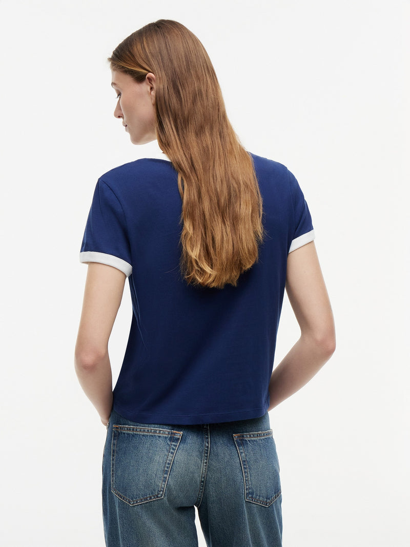 Solid Regular Fit Half Sleeve Cotton Jersey T-Shirt
