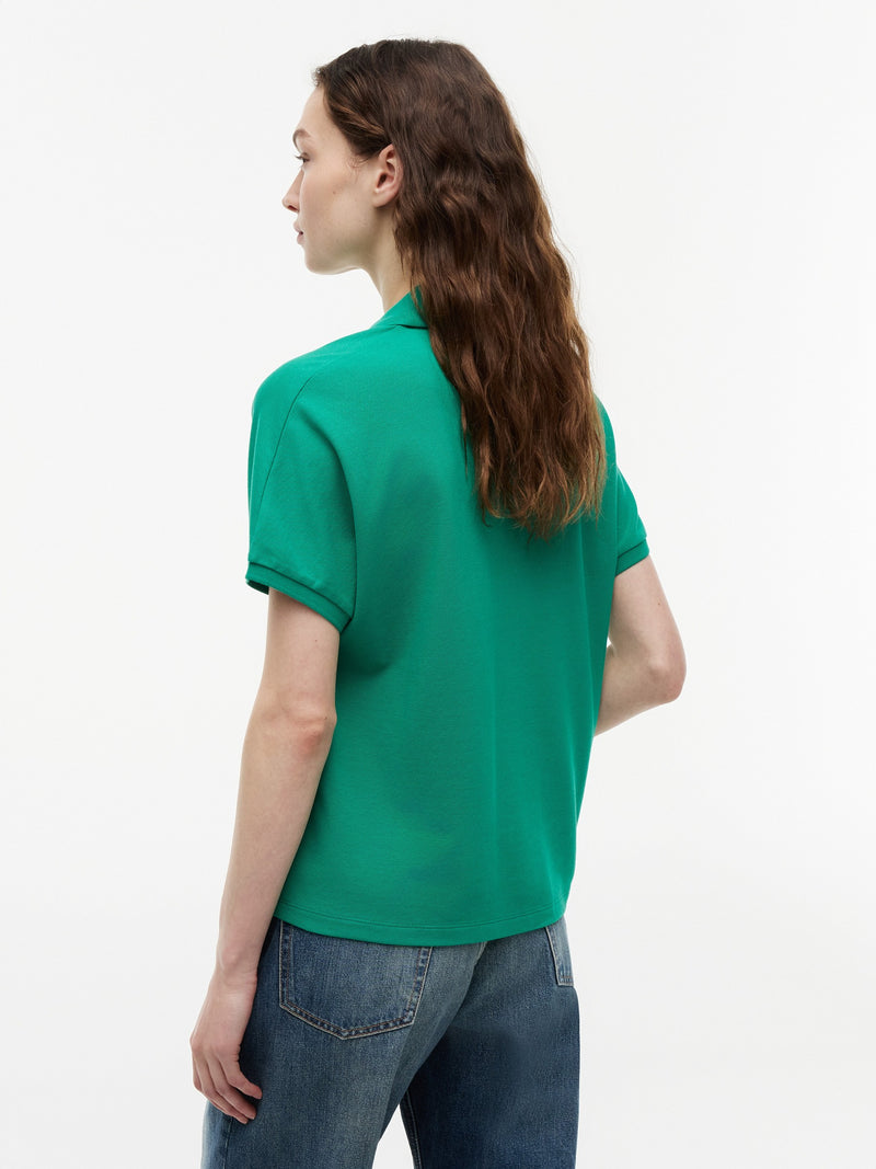 Solid Regular Fit Half Sleeve Pique Polo