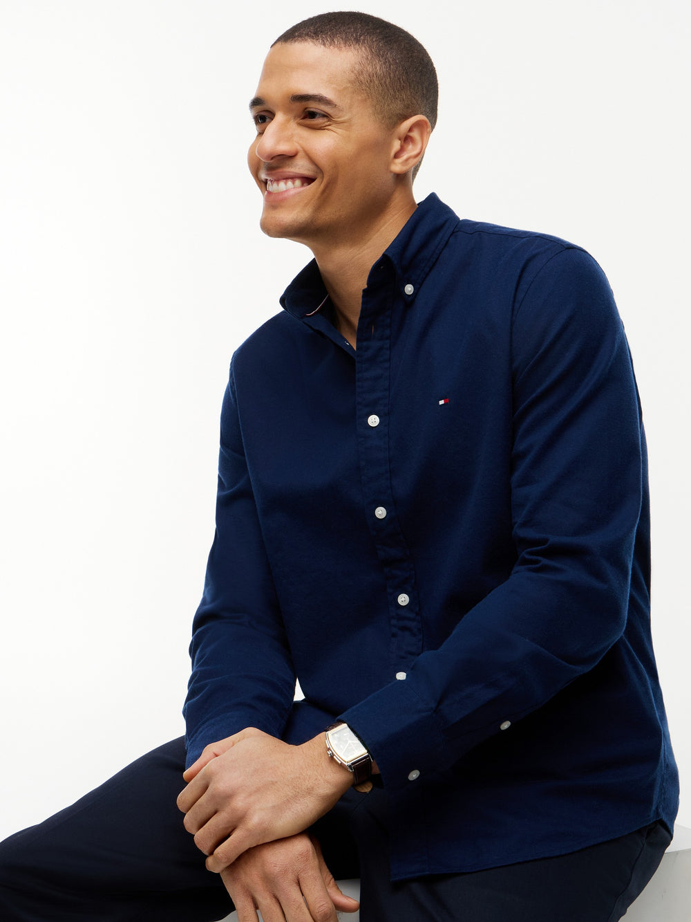 Regular Fit Solid Flannel Shirt