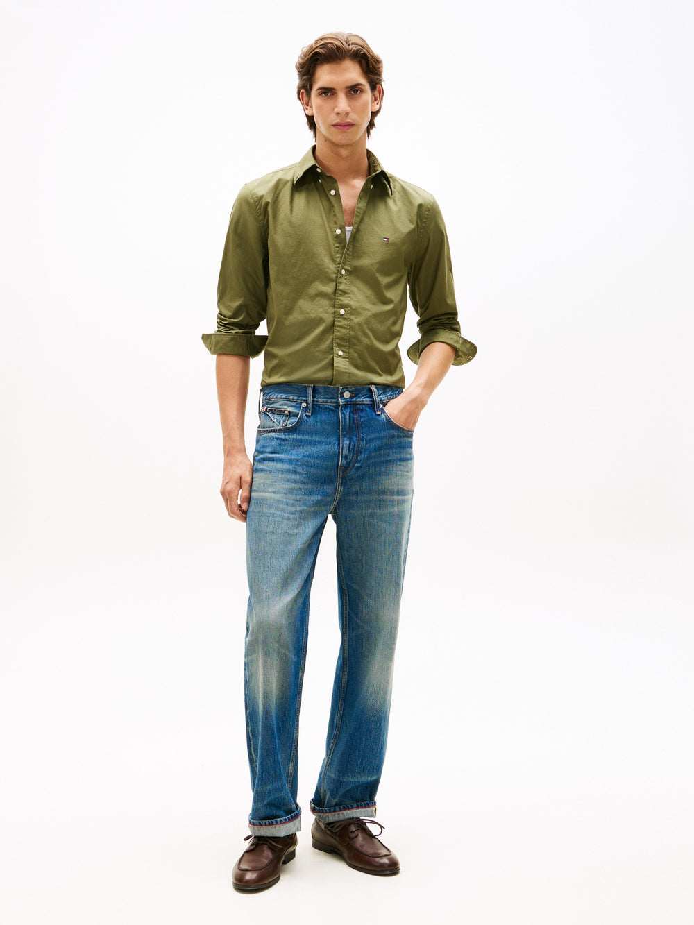 Regular Fit Solid Poplin Shirt