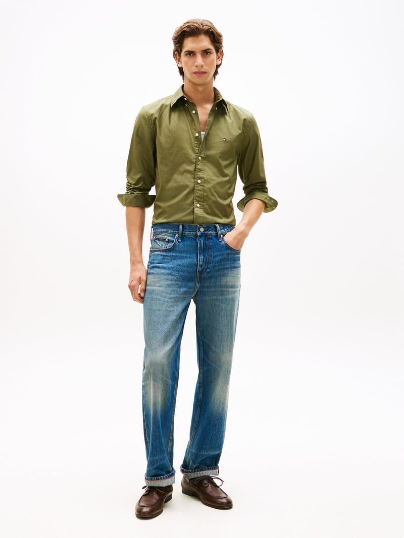 Regular Fit Solid Poplin Shirt