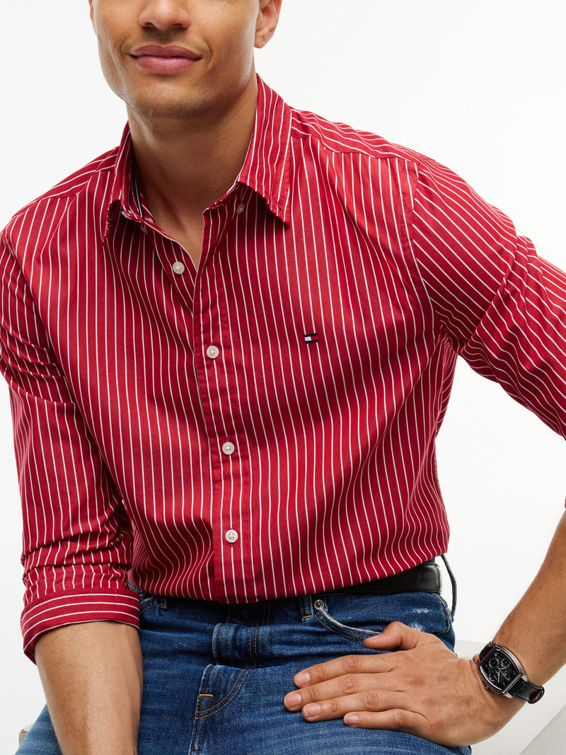 Regular Fit Stripe Poplin Shirt