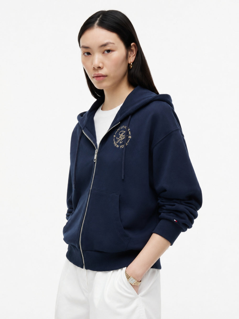 Regular Fit Terry Zip Thru