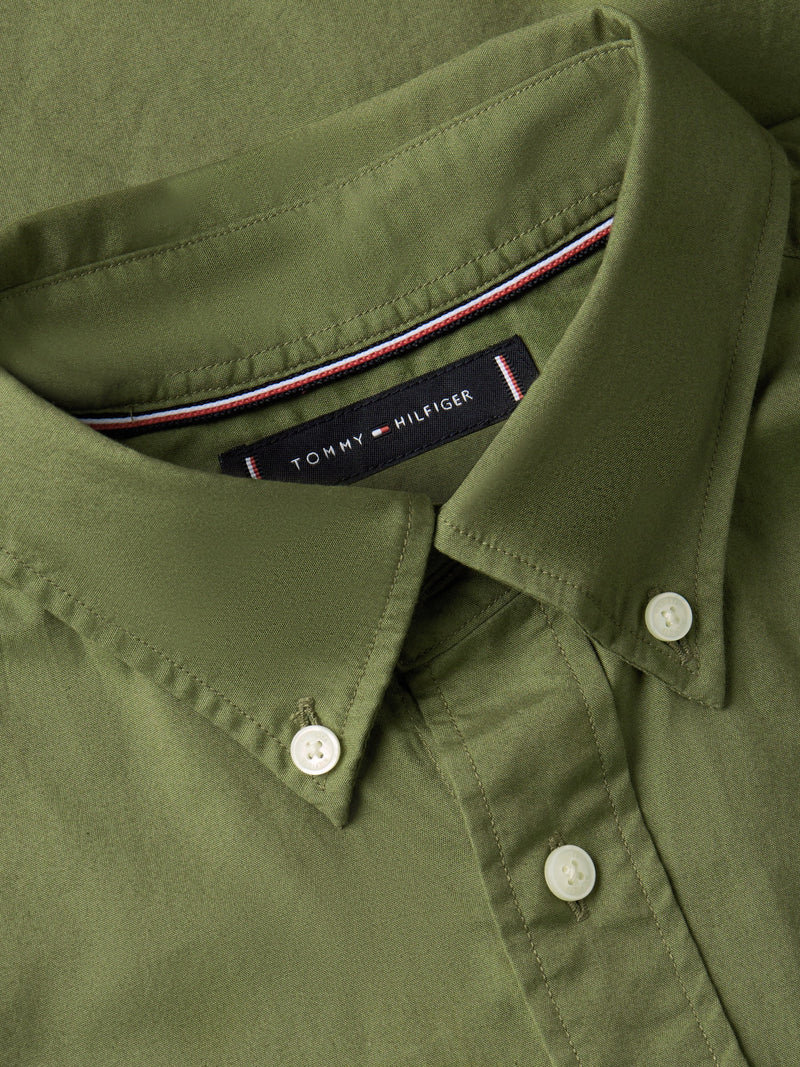 Regular Fit Solid Poplin Shirt
