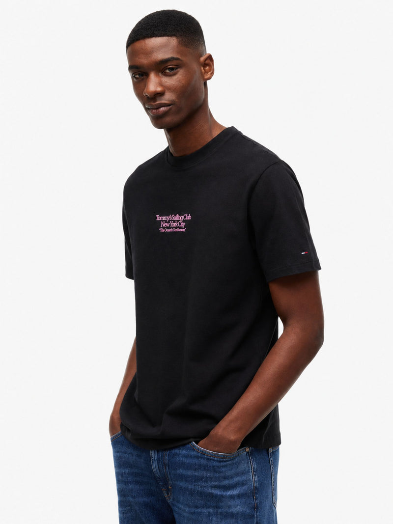 Relaxed Fit Sailboat Back Graphic T-Shirt