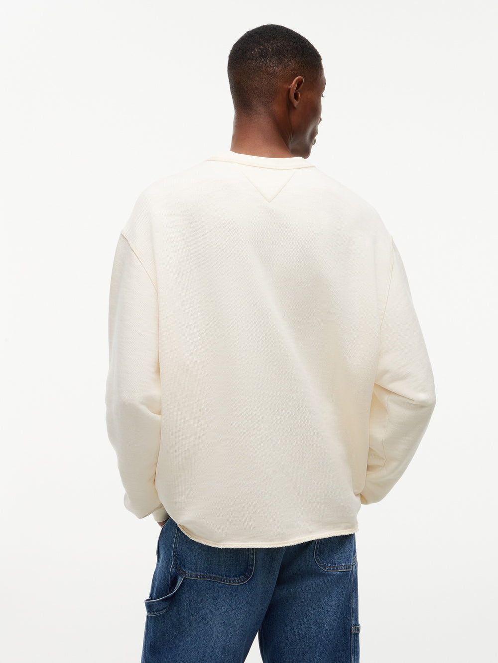 Relaxed Fit Terry Crew Neck Sweatshirt