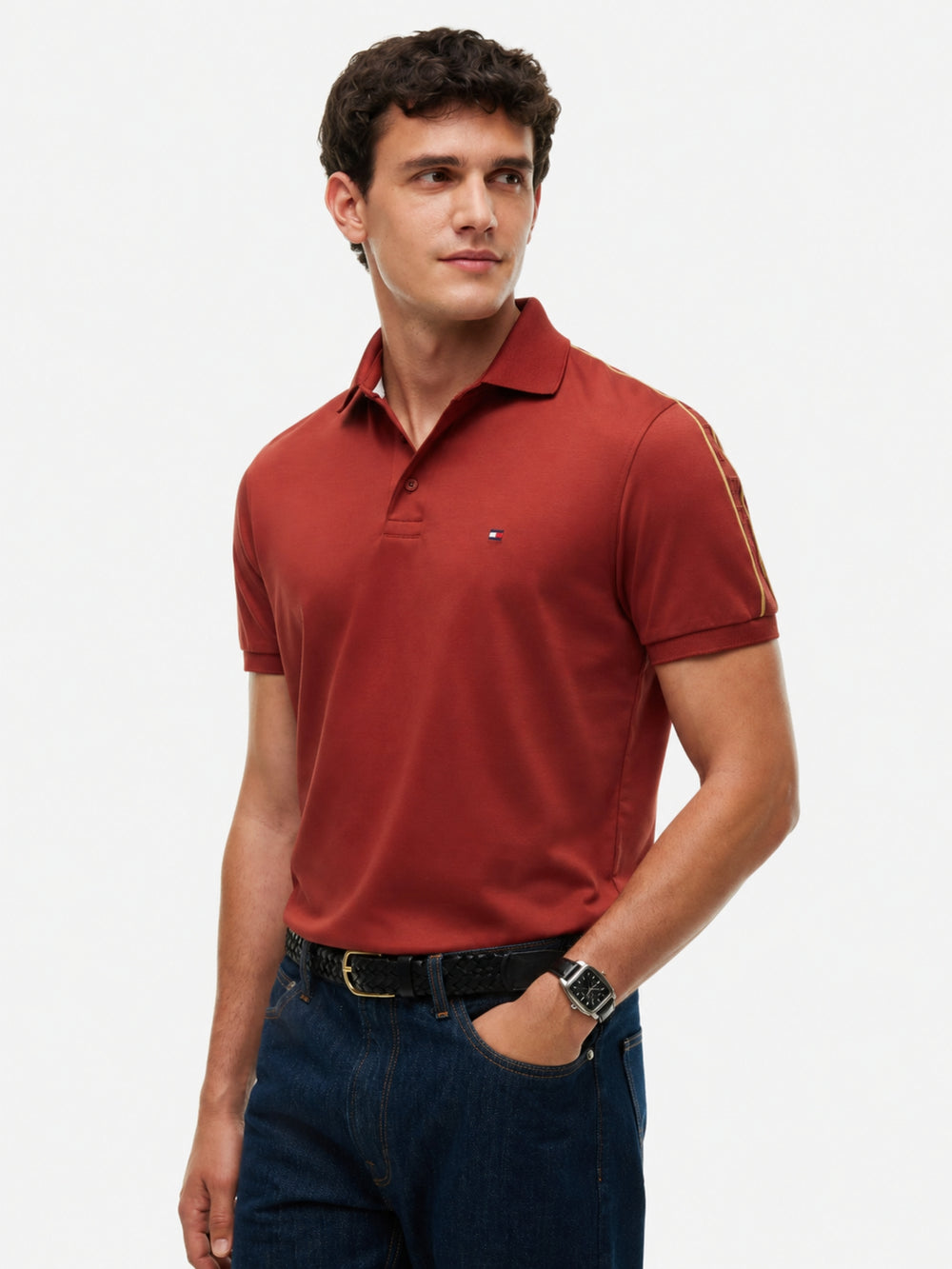 Regular Fit Shoulder Tape Interlock Polo
