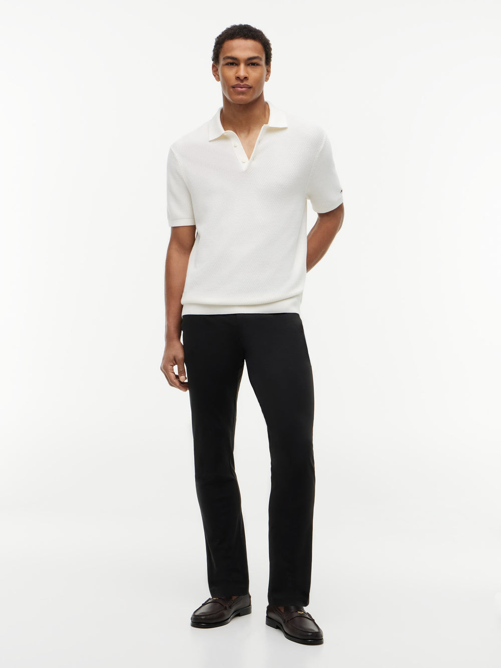 Men Denton Slim Straight Fit Knit Tech Trouser