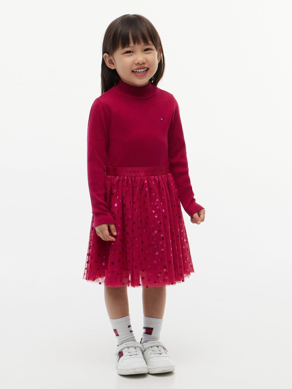 Kids Long-Sleeve Tulle Dress