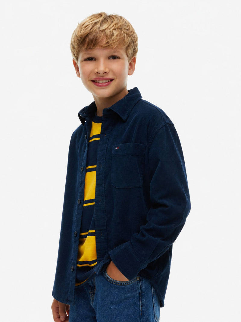 Kids Corduroy Solid Shirt