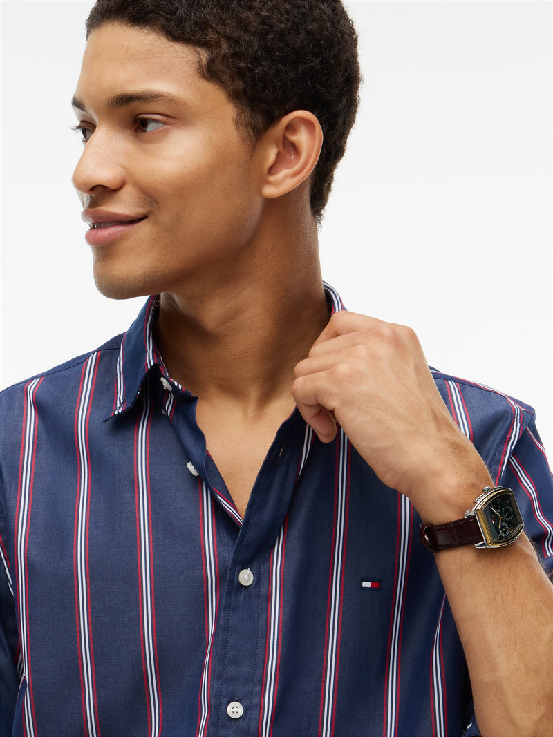 Regular Fit Stripe Poplin Shirt