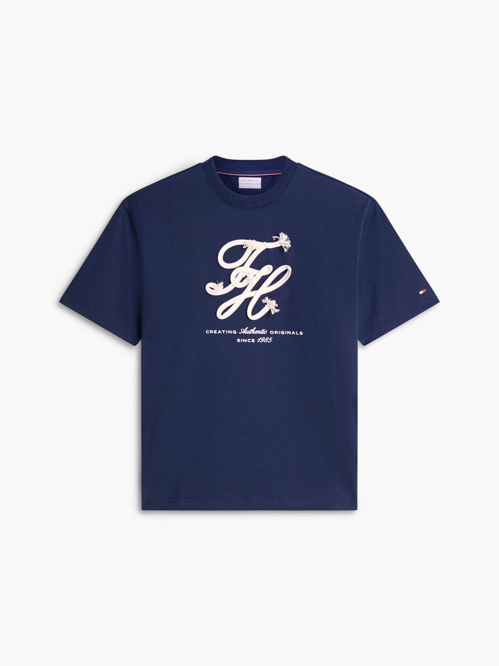 Relaxed Fit Cord Embroidery Tshirt