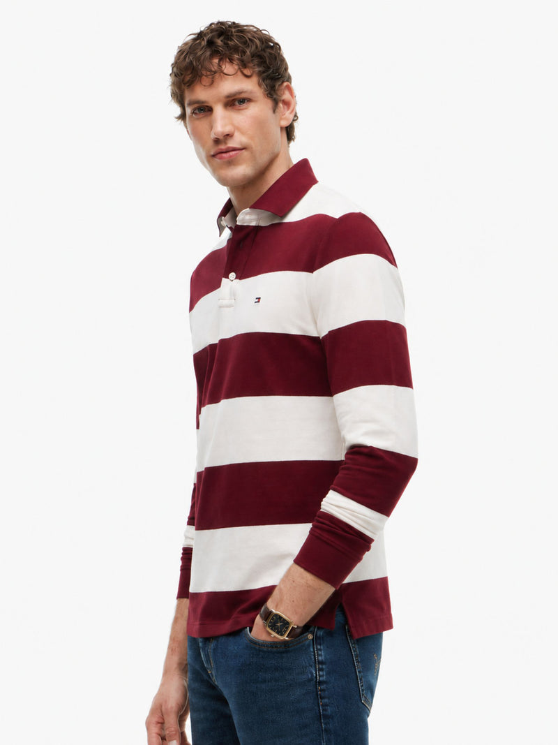 Regular Fit Striped Pique Polo