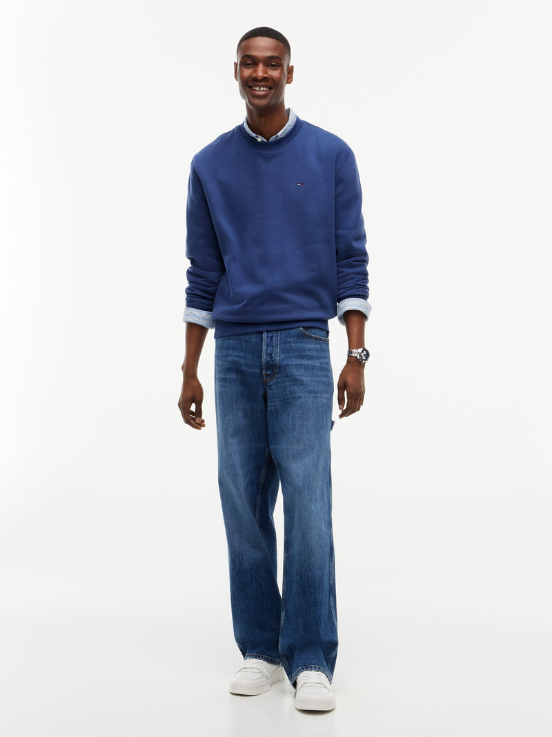 Regular Fit Brushed Fleece Crew Neck Sweatshirt