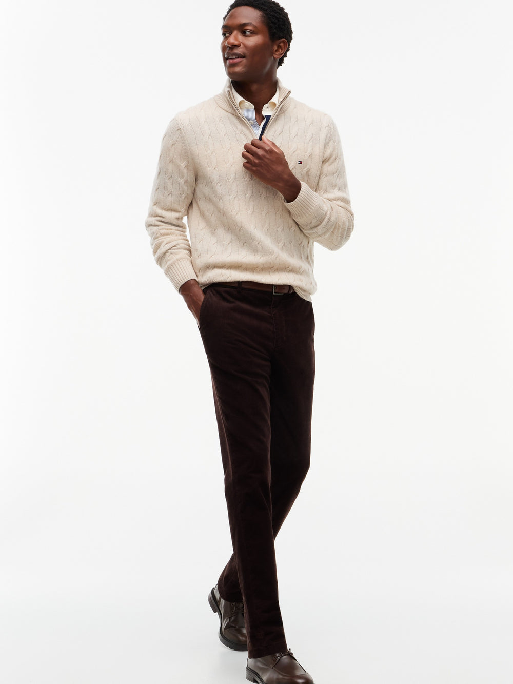 Denton Slim Straight Fit Corduroy Trouser