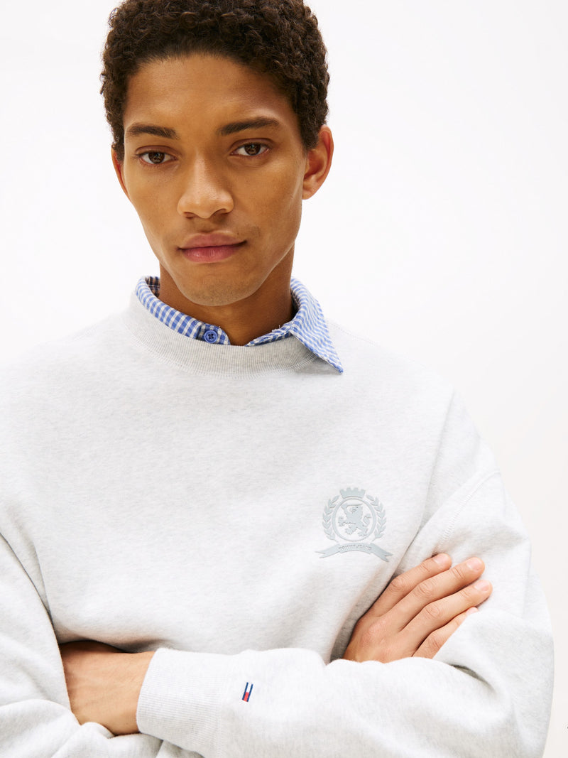 90S Fit Brushed Fleece Crew Neck Sweatshirt