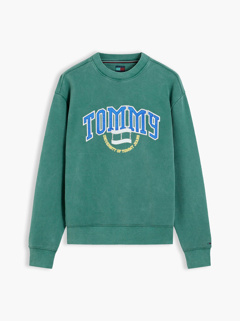Relaxed Fit Terry Crew Neck Sweatshirt