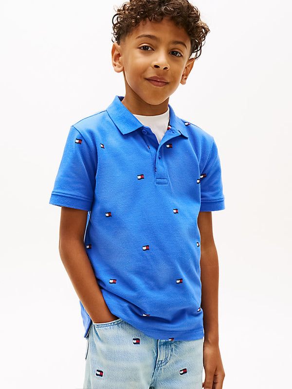 Kids Solid Cotton Stretch Polo