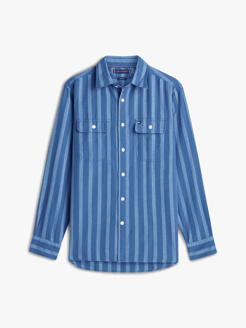 Relaxed Fit Stripe Cotton Linen Shirt