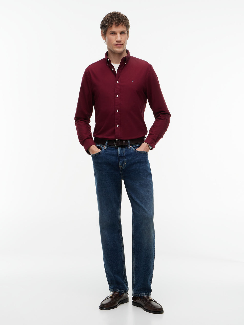 Regular Fit Solid Oxford Shirt