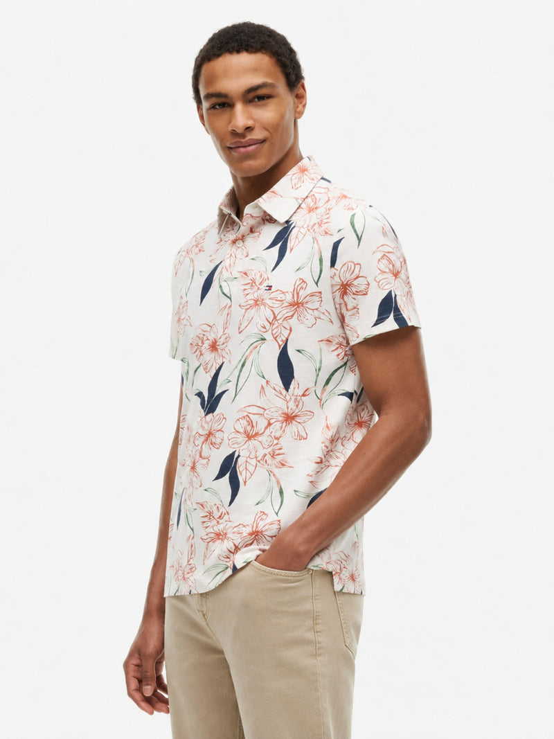 Regular Fit Floral Printed Polo