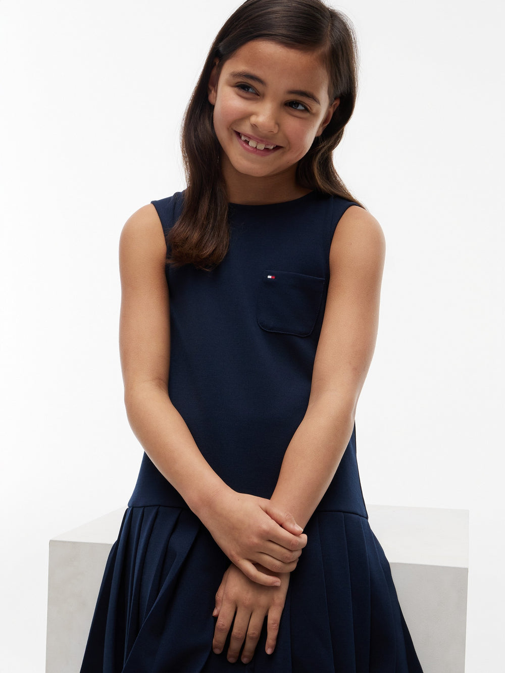 Kids Long-Sleeve Stripe Sweatshirt Dress