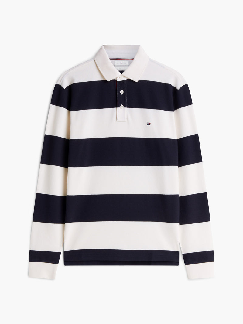 Regular Fit Striped Pique Polo